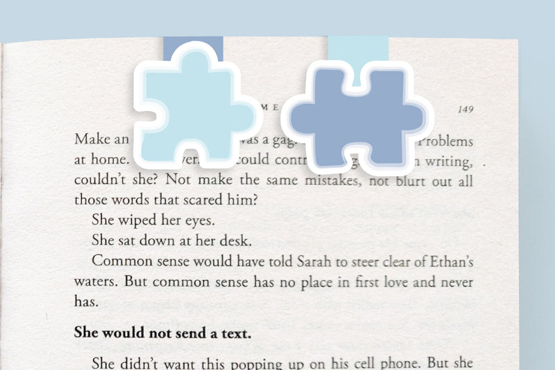 Puzzle Pieces Mini Magnetic Bookmarks (Mini 2 Pack)
