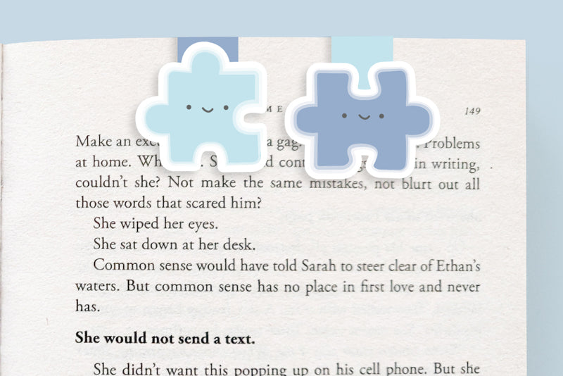 Puzzle Pieces Mini Magnetic Bookmarks (Mini 2 Pack)