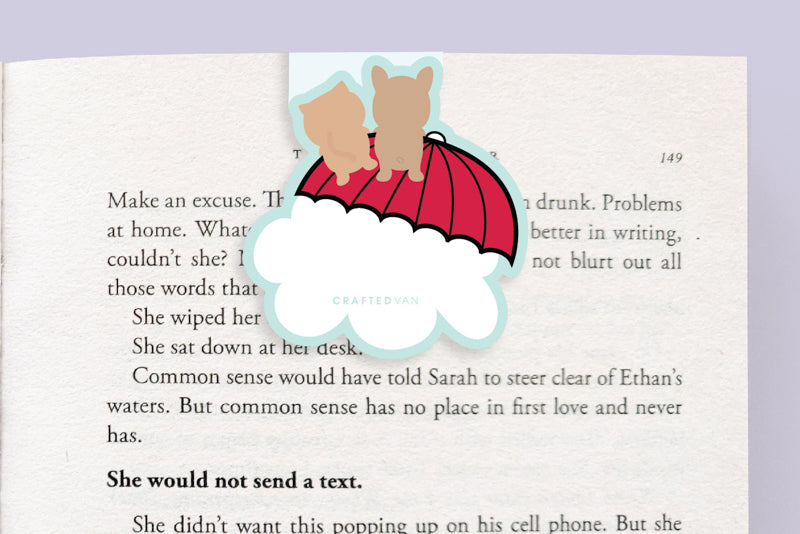 It's Raining Cats and Dogs Magnetic Bookmark (Jumbo)