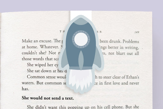 Space Rocket Magnetic Bookmark (Jumbo)
