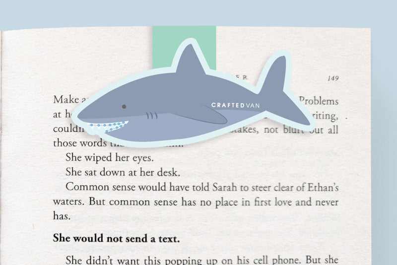 Shark With Braces Magnetic Bookmark (Jumbo)
