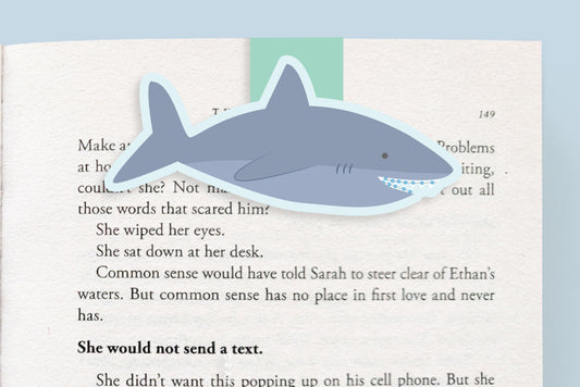 Shark With Braces Magnetic Bookmark (Jumbo)