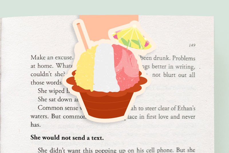 Shaved Ice Dessert Magnetic Bookmark (Jumbo)