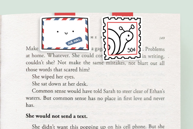 Snail Mail Magnetic Bookmarks (Mini 2 pack)
