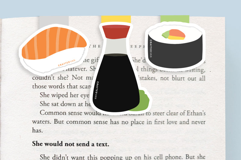 Sushi Magnetic Bookmarks (Mini 3 Pack)