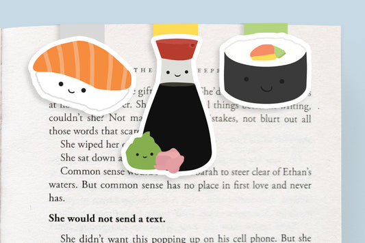 Sushi Magnetic Bookmarks (Mini 3 Pack)