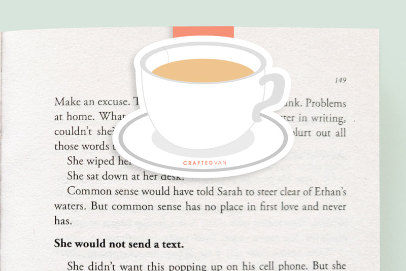 Tea Cup Magnetic Bookmark (Jumbo)