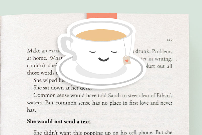 Tea Cup Magnetic Bookmark (Jumbo)