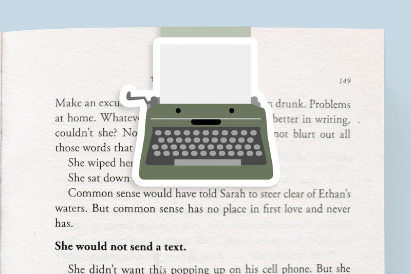 Typewriter (Green) Magnetic Bookmark (Jumbo)