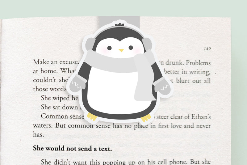 Warm Penguin Magnetic Bookmark (Jumbo)