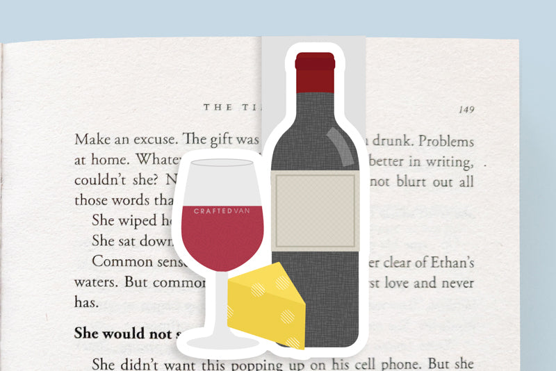 Red Wine Magnetic Bookmark (Jumbo)