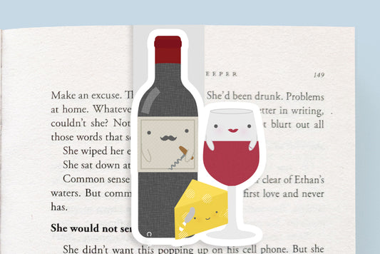 Red Wine Magnetic Bookmark (Jumbo)