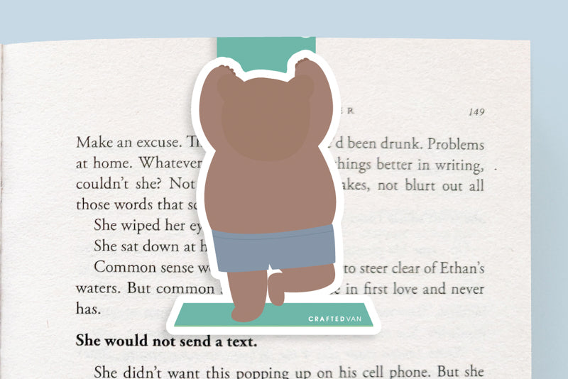 Yoga Bear Magnetic Bookmark (Jumbo)