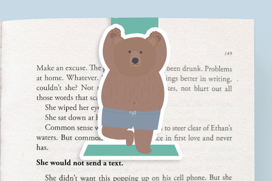 Yoga Bear Magnetic Bookmark (Jumbo)