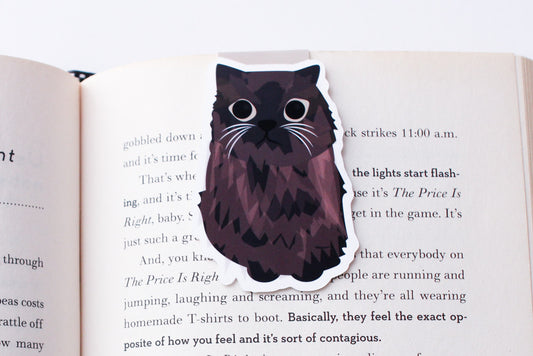 Black Persian Cat Magnetic Bookmark  (Jumbo)