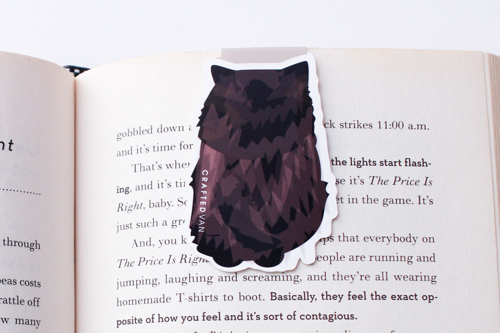 Black Persian Cat Magnetic Bookmark (Jumbo)