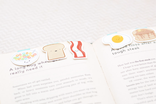 Breakfast Magnetic Bookmarks (Mini 5 pack)