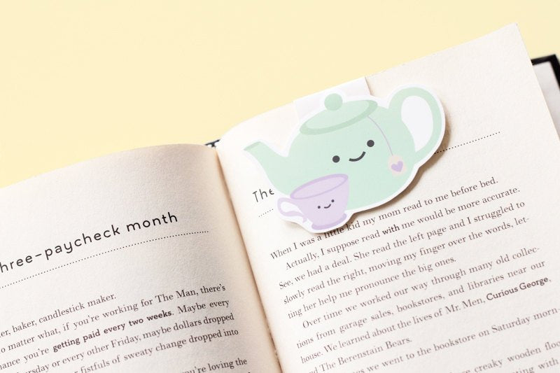 Mommy Teapot and Baby Teacup Magnetic Bookmark (Jumbo)
