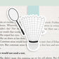 Badminton Jumbo Magnetic Bookmark - CVJ1112BADM