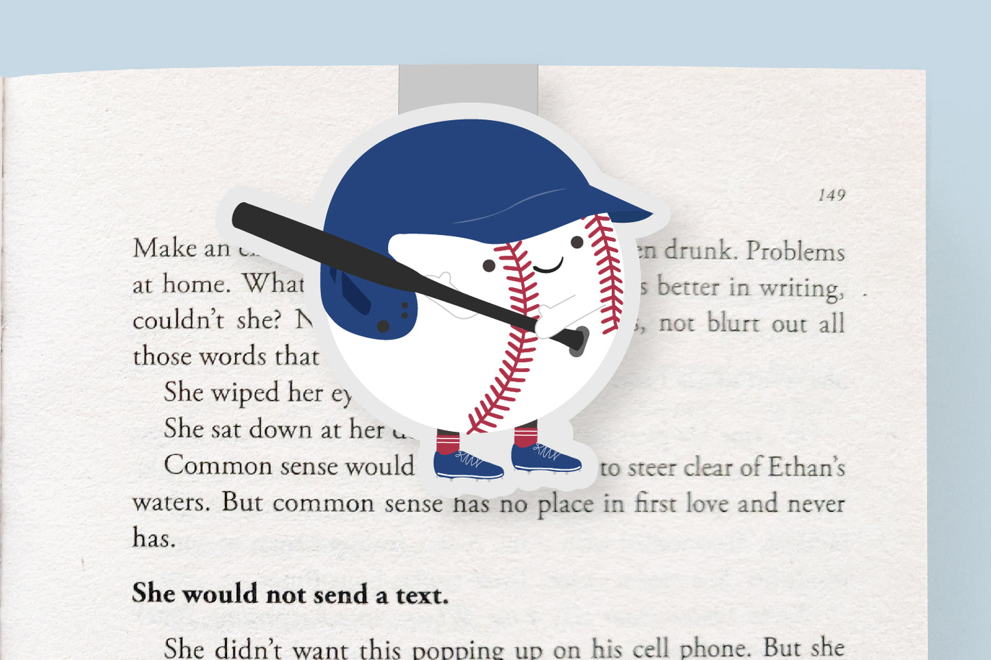 Baseball Magnetic Bookmark (Jumbo)