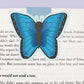 Blue Morpho Butterfly Magnetic Bookmark (Jumbo)