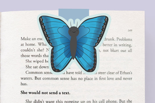 Blue Morpho Butterfly Magnetic Bookmark (Jumbo)