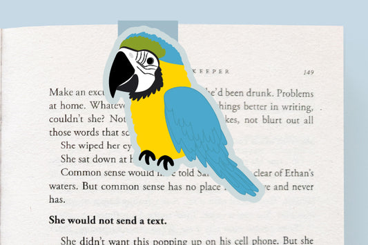 Blue and Gold Macaw Magnetic Bookmark (Jumbo)