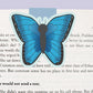 Blue Morpho Butterfly Magnetic Bookmark (Jumbo)