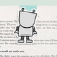 Blue Robot Jumbo Magnetic Bookmark - CVJ1291ROBO