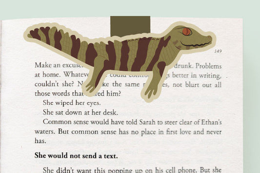 Caiman Crocodile Magnetic Bookmark (Jumbo)