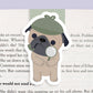 Detective Pug Dog Jumbo Magnetic Bookmark - CVJ1160DPUG