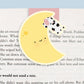 Moon and Cow Jumbo Magnetic Bookmark - CVJ1297MOON