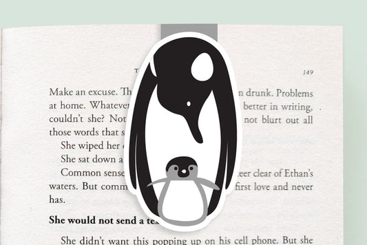 Penguin with Baby Jumbo Magnetic Bookmark - CVJ1146MPEN