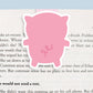 Pig Jumbo Magnetic Bookmark - CVJ1217PIGG