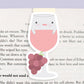 Pink Wine Jumbo Magnetic Bookmark - CVJ1249PINK