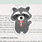 Raccoon with Apple Jumbo Magnetic Bookmark - CVJ1208RACC