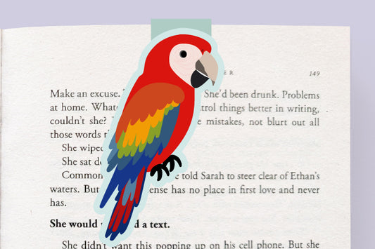 Red Macaw Magnetic Bookmark (Jumbo)