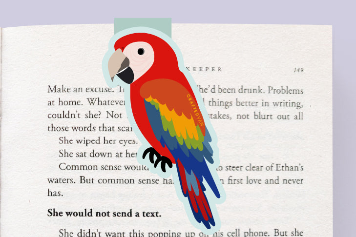 Red Macaw Magnetic Bookmark (Jumbo)
