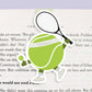 Tennis Jumbo Magnetic Bookmark - CVJ1111TENN