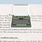 Green Typewriter Jumbo Magnetic Bookmark - CVJ1416TYPE
