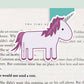 Purple Unicorn Jumbo Magnetic Bookmark - CVJ1216PURP
