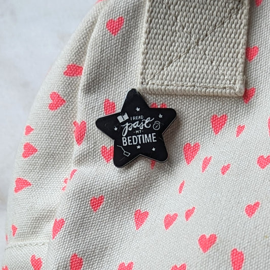 I Read Past My Bedtime Enamel Pin