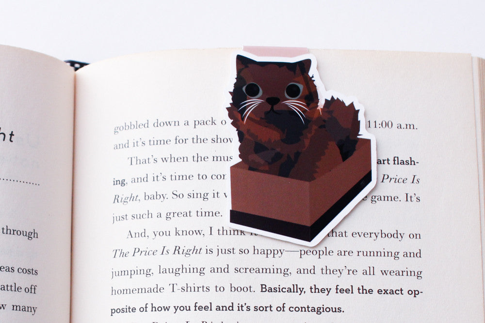 Cat in a Box Jumbo Magnetic Bookmark - CVJ1186BOXC