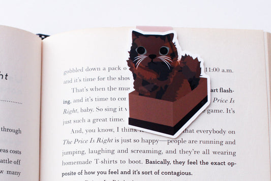 Cat in a Box Jumbo Magnetic Bookmark - CVJ1186BOXC