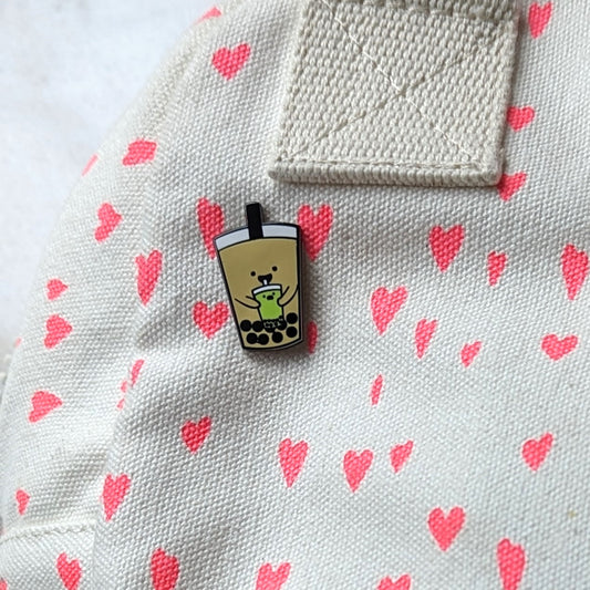 Milk Tea Bubble Tea Enamel Pin