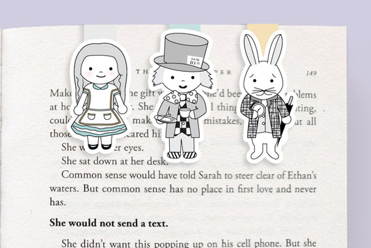 Alice in Wonderland Mini Magnetic Bookmarks (Mini 3 Pack)