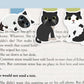 Black and White Cats Magnetic Bookmarks (Mini 3 Pack)