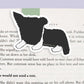Black and White Dog Magnetic Bookmark (Jumbo)