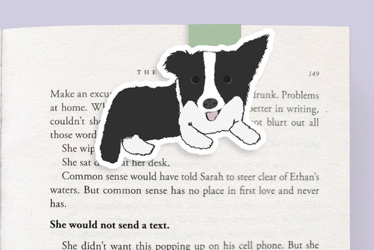 Black and White Dog Magnetic Bookmark (Jumbo)