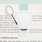 Badminton Magnetic Bookmark (Jumbo)